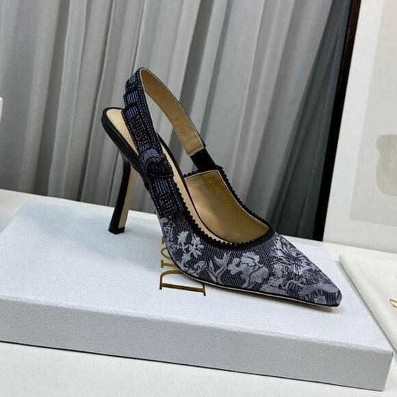 Dior Floral Heels – Elegant Designer Statement Shoes - Picture 4 of 7